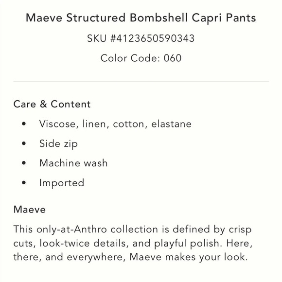 NWT new Anthropologie maeve structured bombshell capris pants red 6 orange - Picture 4 of 15